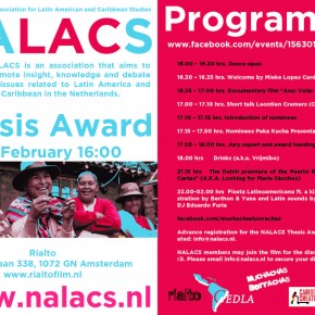 SPS is one of the sponsors for the NALACS Thesis Award: Rialto (Amsterdam), 27 FEB, 16:00