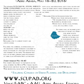 Scupad* student Workshop Ethiopia, 16-20 May 2016 in Addis-Ababa