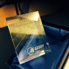 RETHINK THE CITY MOOC awarded AESOP Excellence in Teaching Award 2017