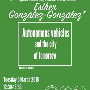 SPS Seminar: Esther González-González - Autonomous vehicles & the city of tomorrow