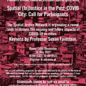Spatial (In)Justice in the Post-COVID City: Call for Participants